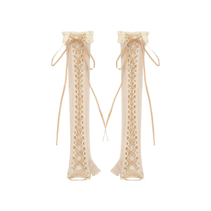 Edwardian Elegant One Shoulder Puff Sleeve Top + Leg Covers