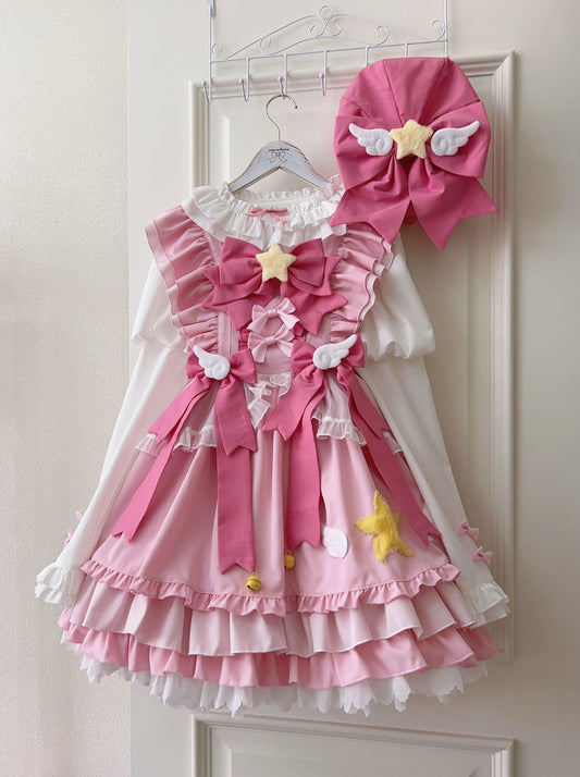 [Little Star Wing] ~ White Sugar Girl New Product Original Design Sweet Lolita Dress JSK Slip Dress Summer