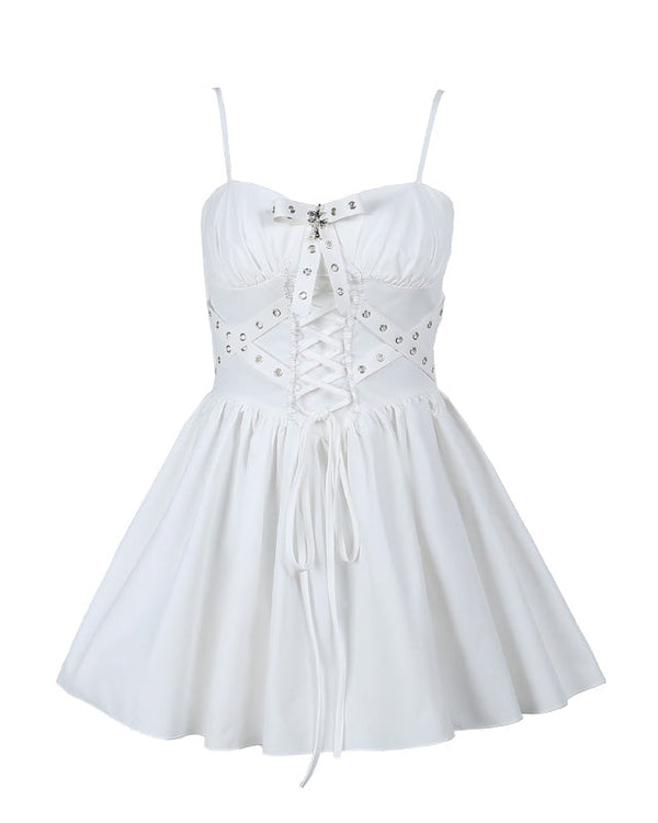 Gothic ba cami sole dress + puff sleeve top