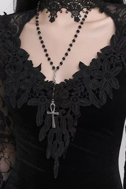 Ghost Girl, Dark Dark, Gothic Cross Necklace, Female Decoration, Clavicle Chain, Halloween Accessories, Outfits, Subcultures