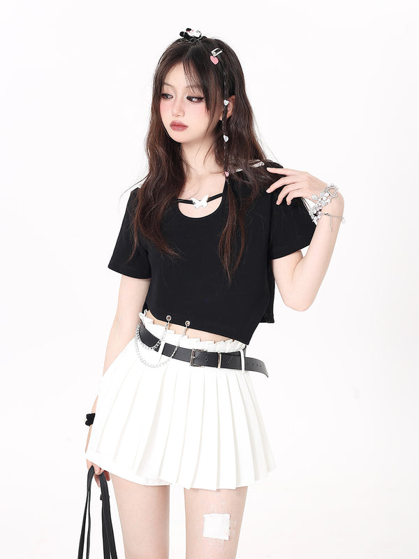 Butterfly Chain Ilehem Polo Collar T-shirt