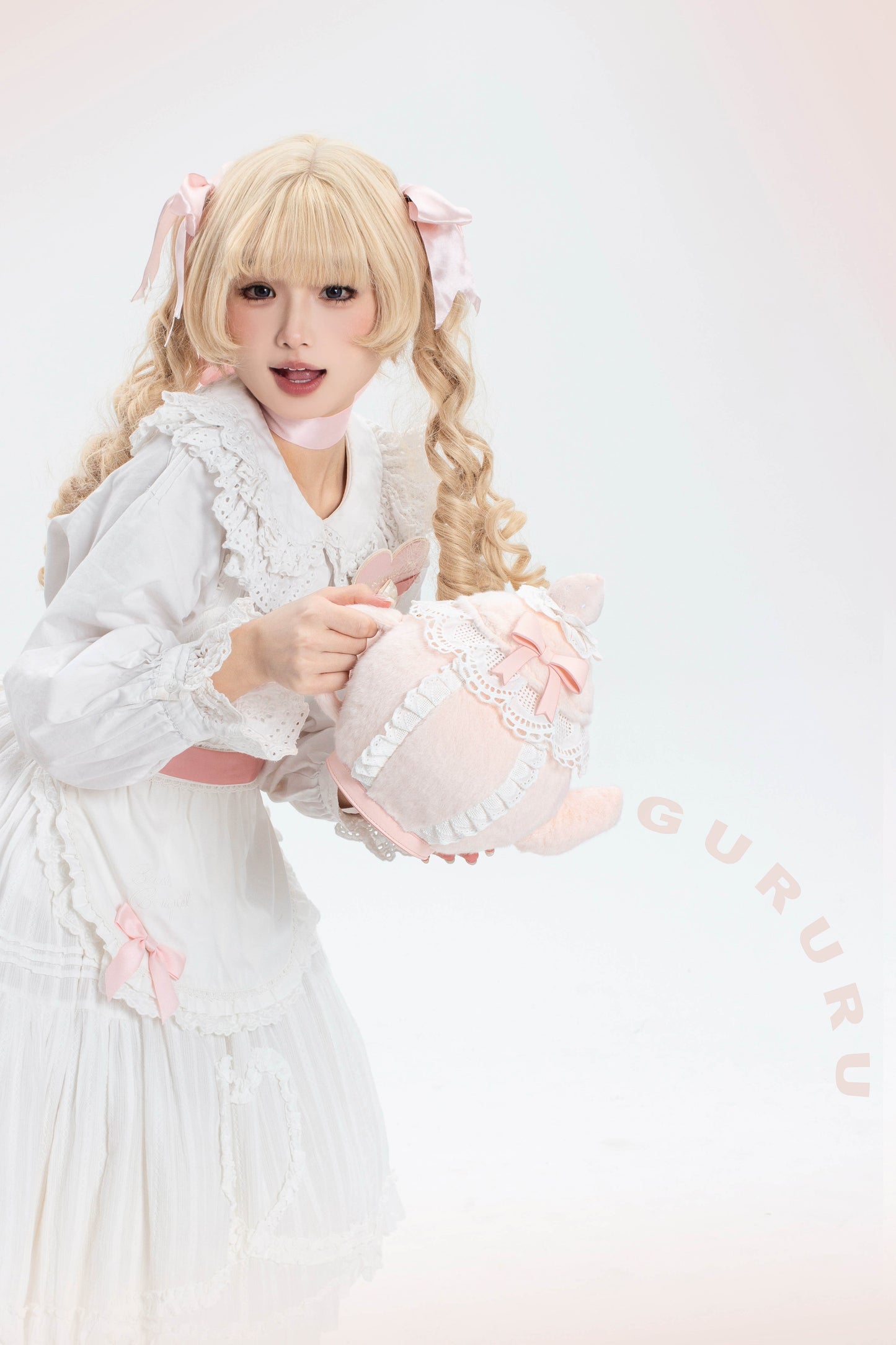 ピュアピンクティーポットバッグ