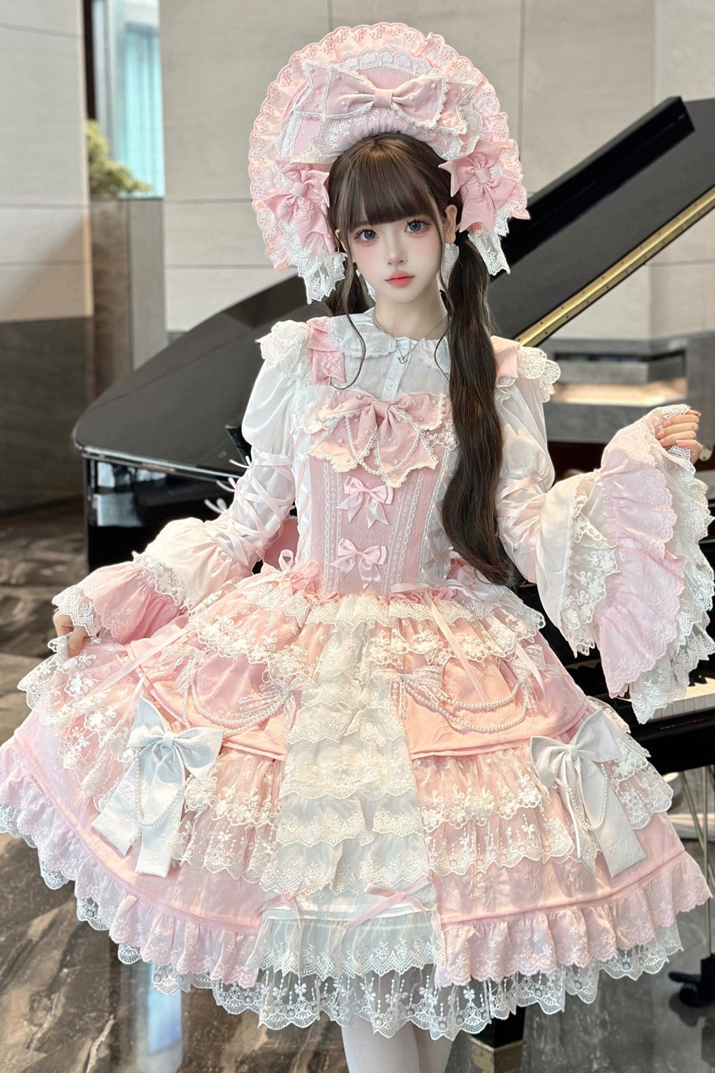 【予約商品】ピーチラビットアンティークドールゴージャスロリータドレスセットアップ