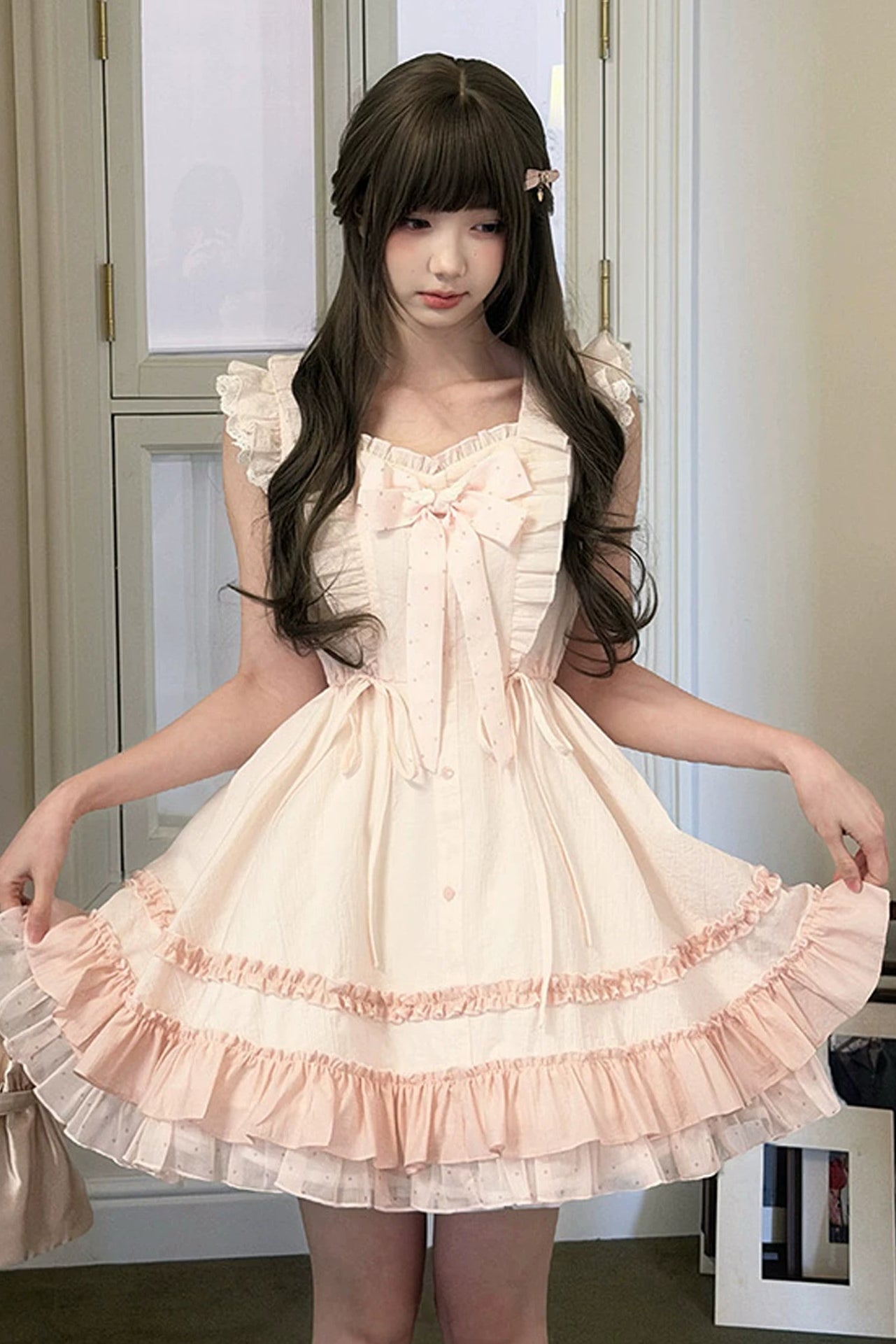 Cherry Blossom Ruffle Dress