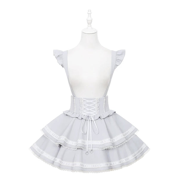 [Pre-Order] Angelcore Off-Shoulder Top + Tiered Skirt