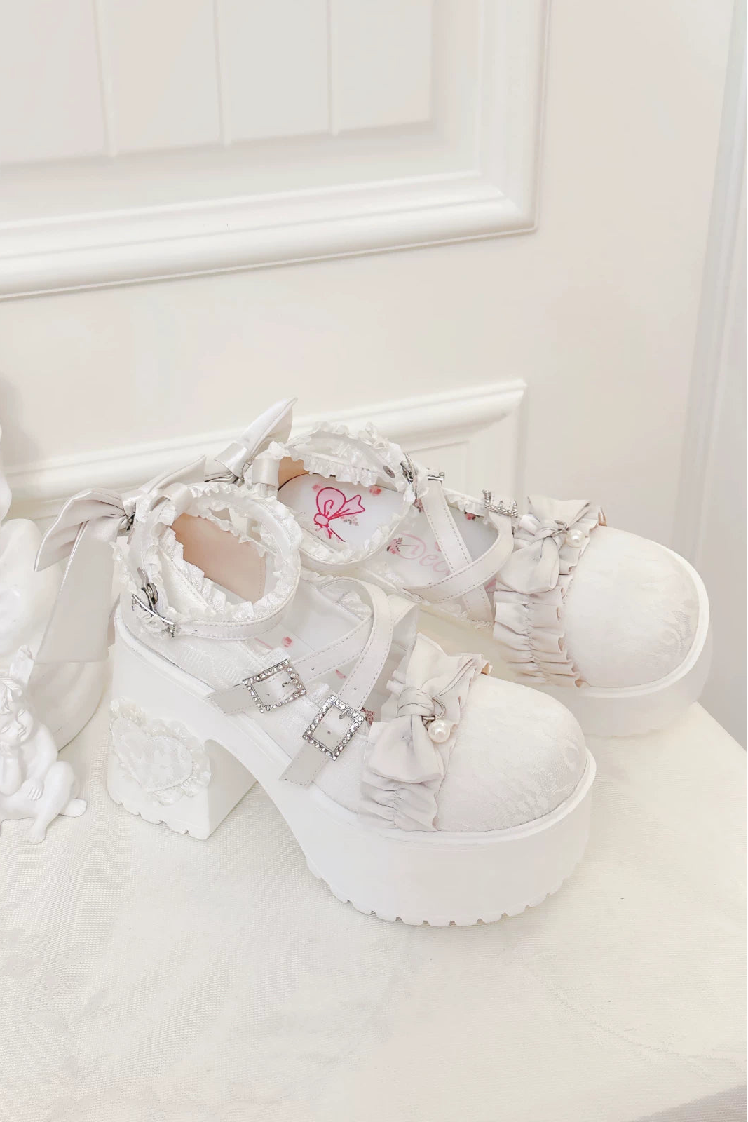 ドリームリボンレースマリージェーンシューズ