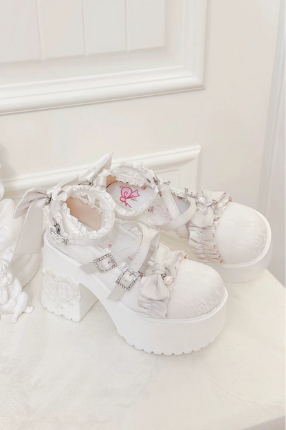 ドリームリボンレースマリージェーンシューズ