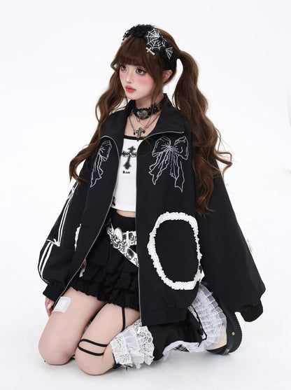 Heart Design Loose Over Jacket