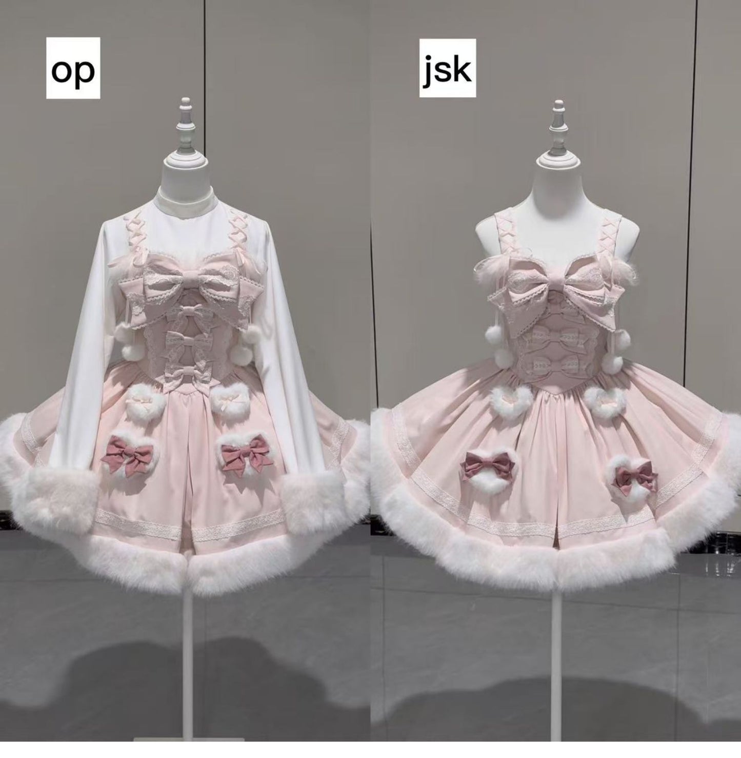 【12月19日予約締切】Sweet Dream Rabbitうさ耳フーディーファーケープ＋OPドレス＋サスペンダードレス＋インナートップス