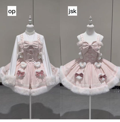 【12月19日予約締切】Sweet Dream Rabbitうさ耳フーディーファーケープ＋OPドレス＋サスペンダードレス＋インナートップス