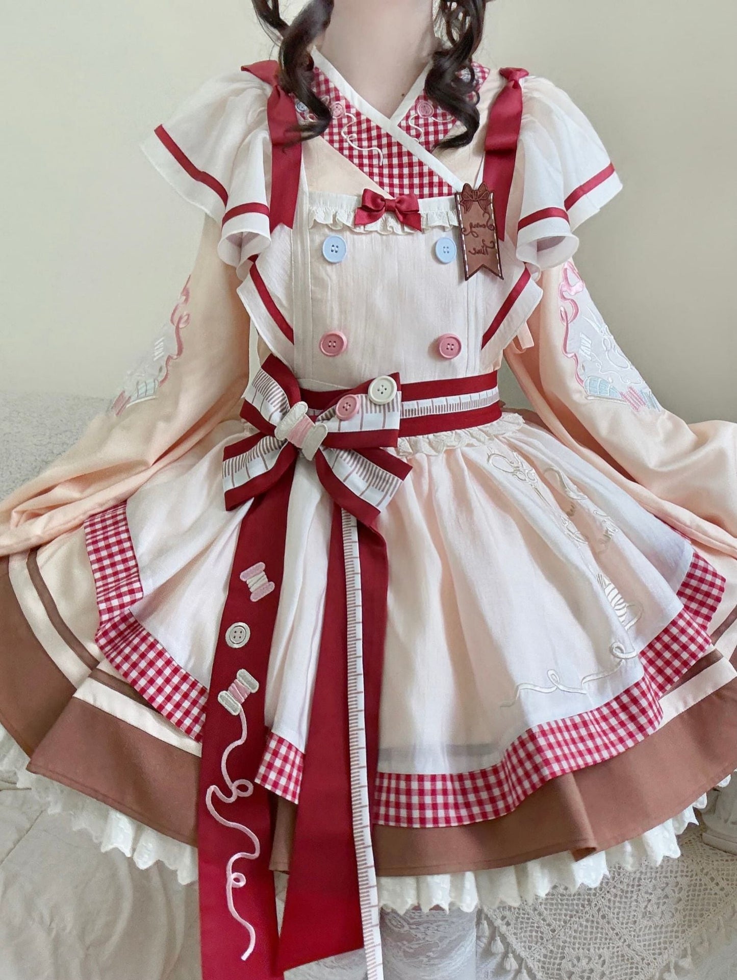 【12月6日予約締切】チャイナロリータエンブロイダリーメイドドレスセット＋ボンネット