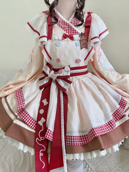 【12月6日予約締切】チャイナロリータエンブロイダリーメイドドレスセット＋ボンネット