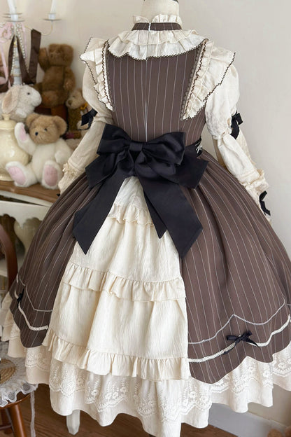 [Reservation Product] Doll Feeling Sweet Bow Ruffle Lolita Dress