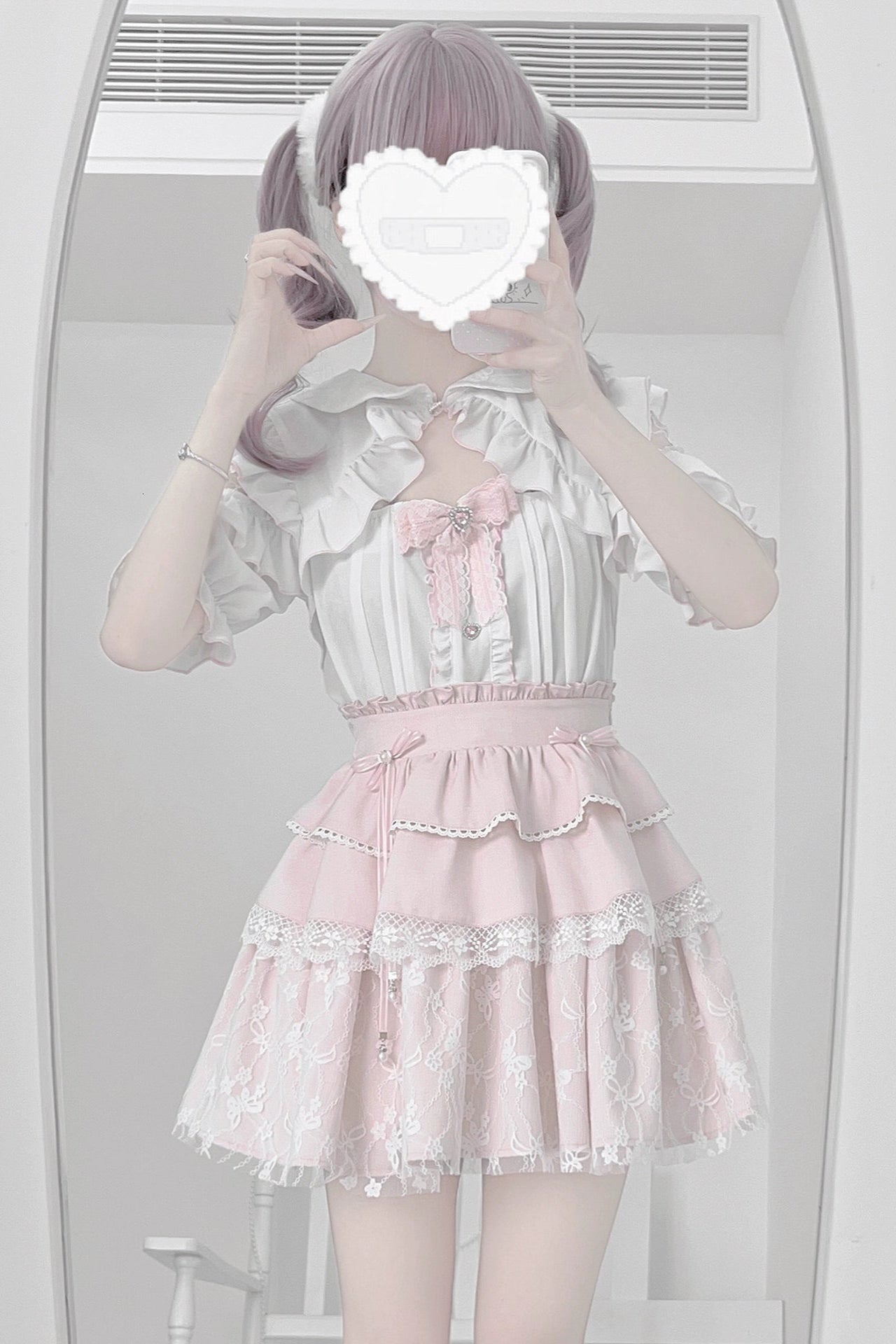 Sweet Bombshell Lace Top + Half Skirt