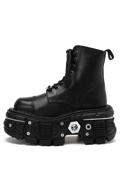 Botines cortos de diseño metálico