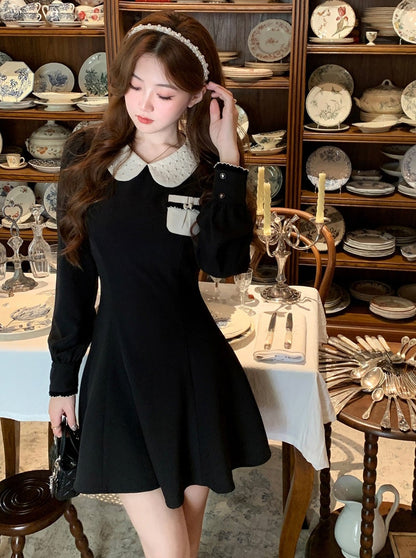 Sofia French Doll Color Black One Piece