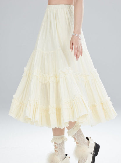 Fairy High Waist Creamy Skirt