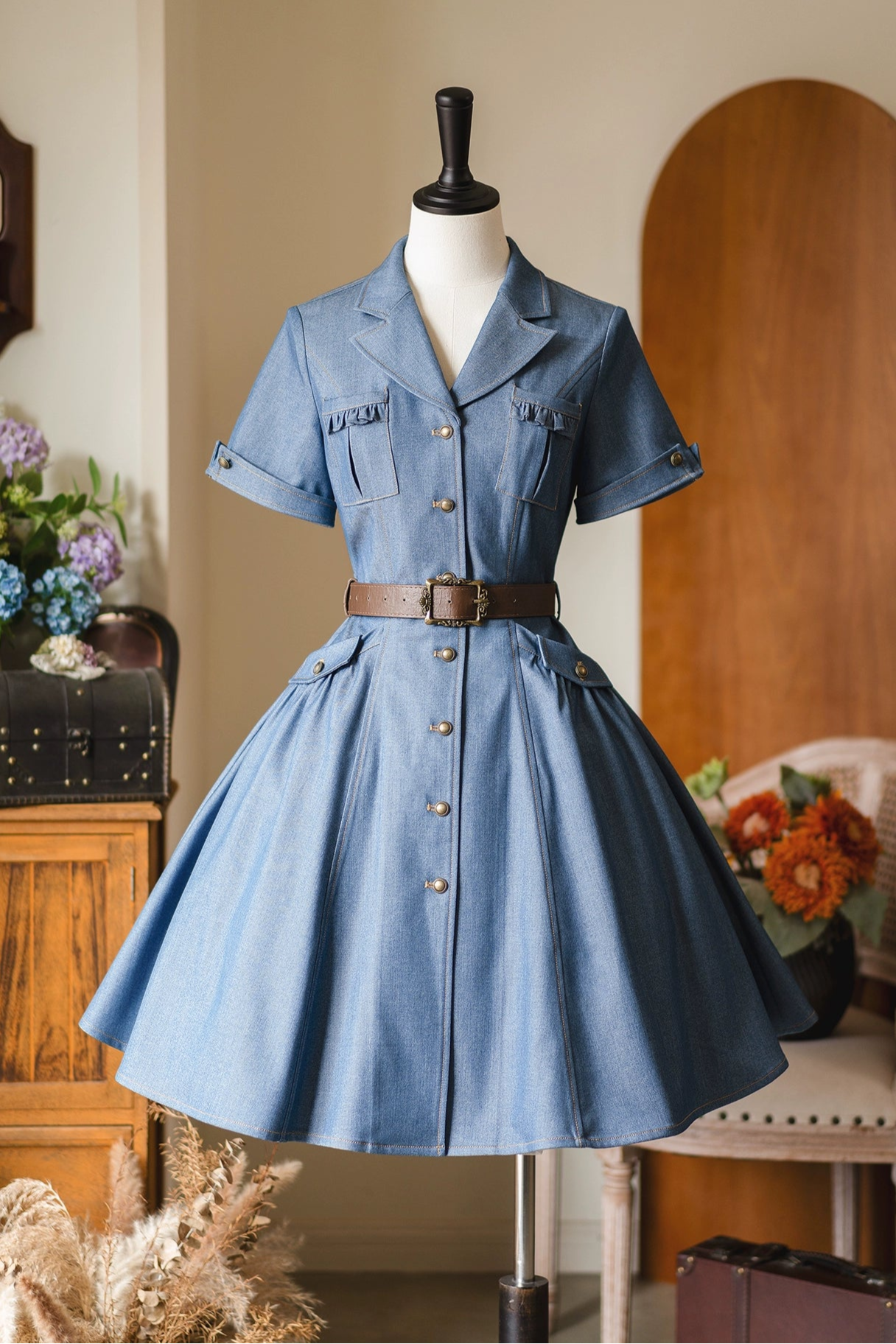 フォレストワードローブアメリカンヴィンテージデニムドレス