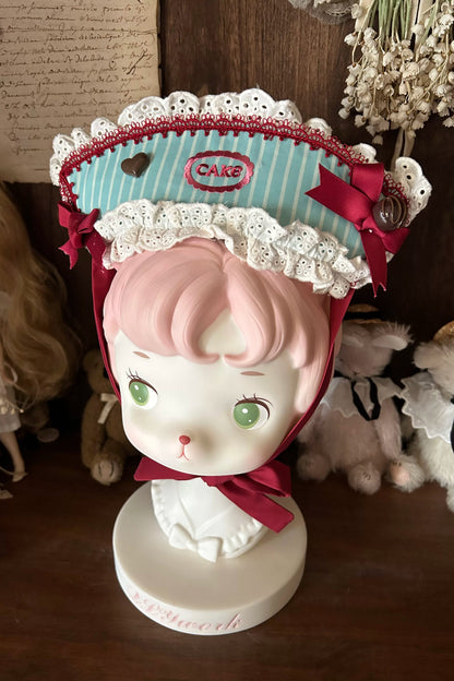 【3月20日予約締切】ミントチョコレートロリータドレス+スリーブ+エプロン+クリップ+ハット+テール