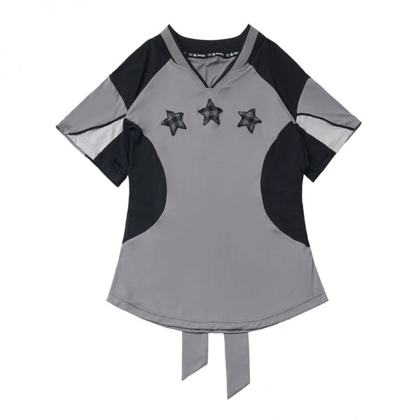 Mode Star Jersey Crew Neck Top + V-Neck Top + Short Skirt + Long Skirt