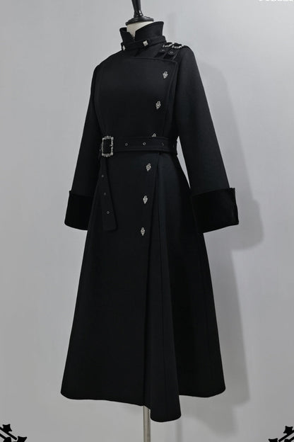 February 22nd reservation deadline] Black Dark High-End Stand-Up Collar Prince Coat