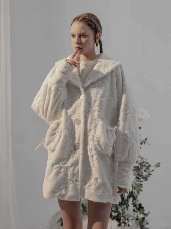 Paris Week French End Flower Fur Coat