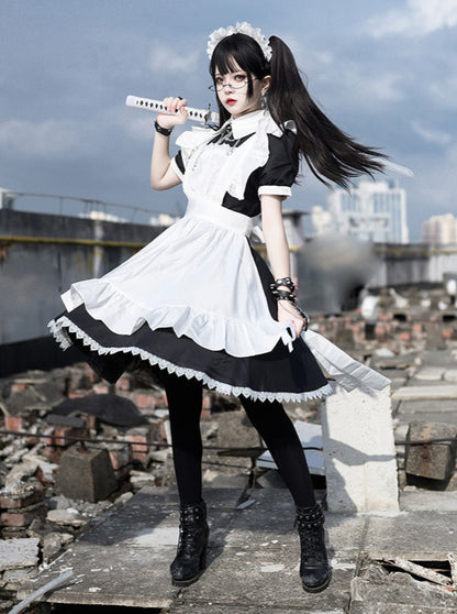 Cool Sweet Frill Maid Dress Setup