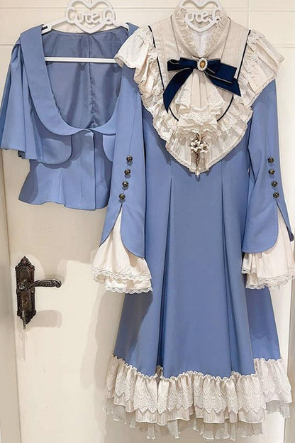 [Reservation deadline on October 22] Aria Elegant College Style Princess Sleeve Dress Suit