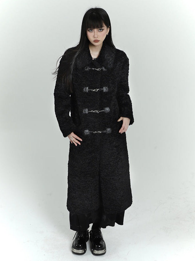 Black shop lambswool coat