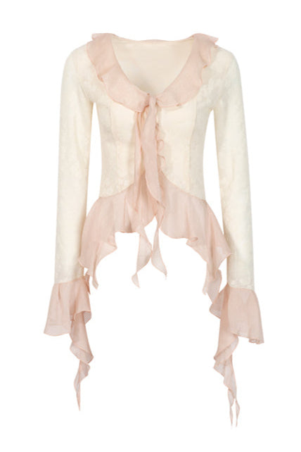 スイートフリルシアートップス＋フリルロングスカート