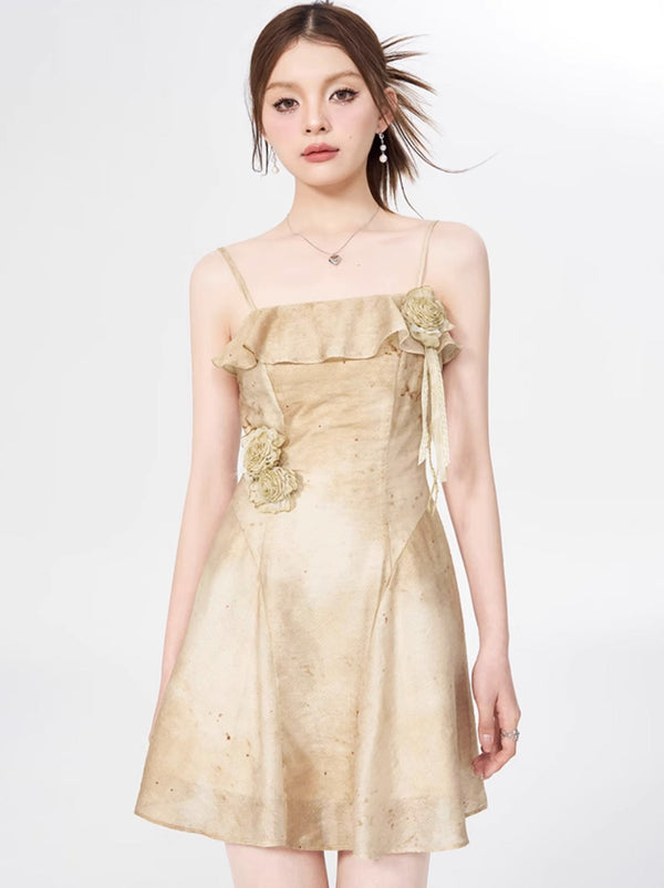 Destrose frills spender dress