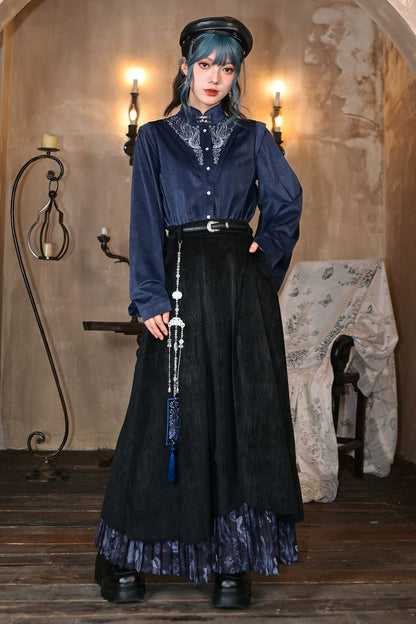 チャイナデザイフィンプリータードスカート