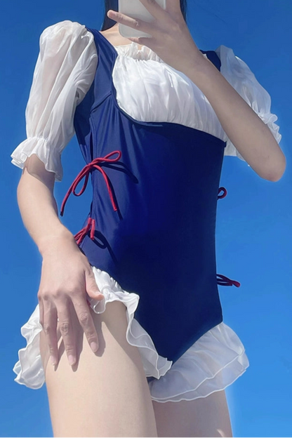Snow White Style School Swimsuit
