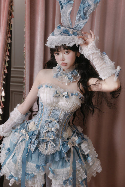 【4月8日予約締切】スウィートロリータバニーレースコルセットドレスセットA/B/C