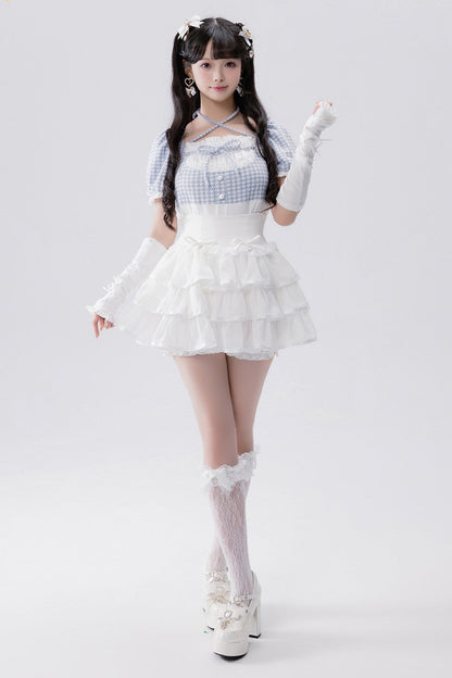 Conjunto idol con volante de estilo muñeca
