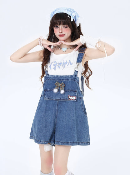 Crazy Girl Rabbit Girl Design Overalls