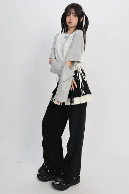 Mode Cut-Out Star Drawstring Top