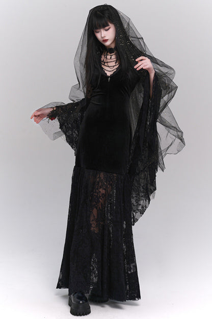 Dark Princess Sheer Long Dress