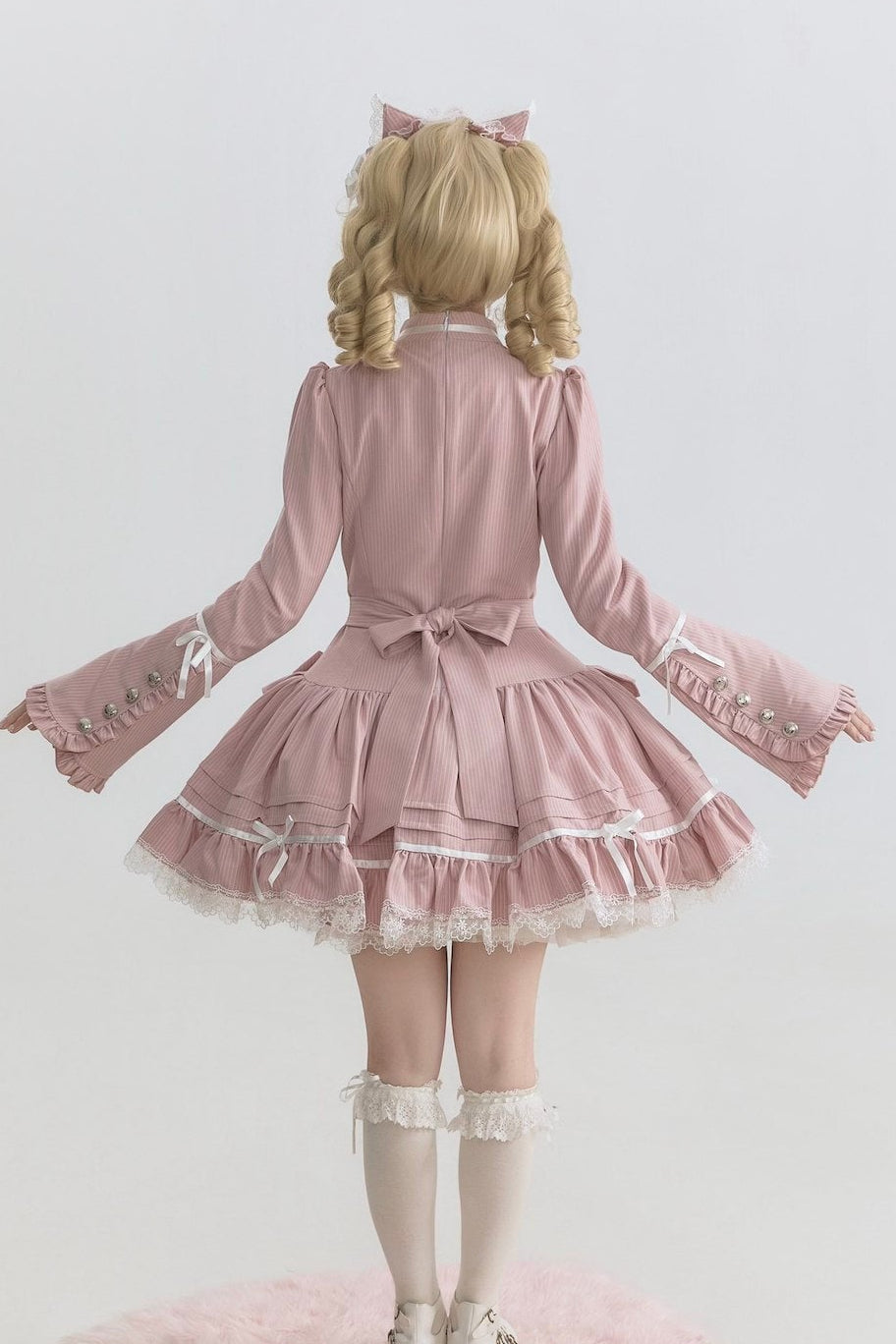[Pre-order Deadline: April 25] Phantom Cat Series Cat Ear Hairband + Ribbon Veil Hat