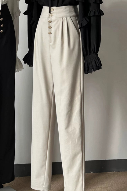 [Scadenza prenotazione 11 maggio] Pantaloni Principe neri e bianchi della serie elegante con ricamo a giglio