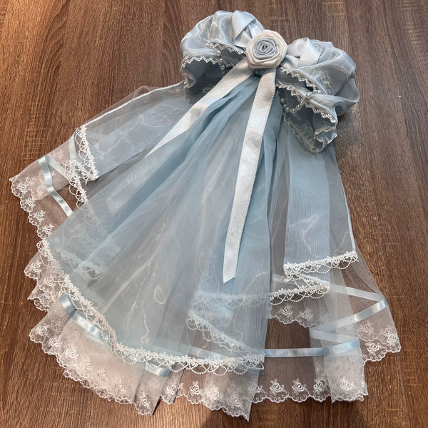 【9月6日予約締切】Romantic Rose Ballet Lolita Series Accessories（Rose Lace Veil Lolita Headpiece＋Lace Pearl Bow Choker）