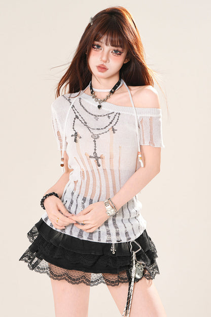 スラントホロートップTシャツ