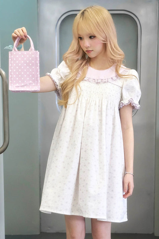 ライトパープルフローラルプリンセスドレス