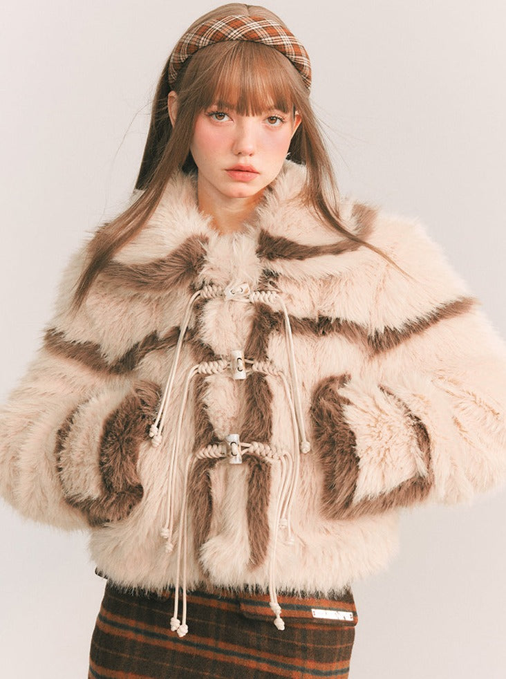 Milk Coffee Fur Short Coat