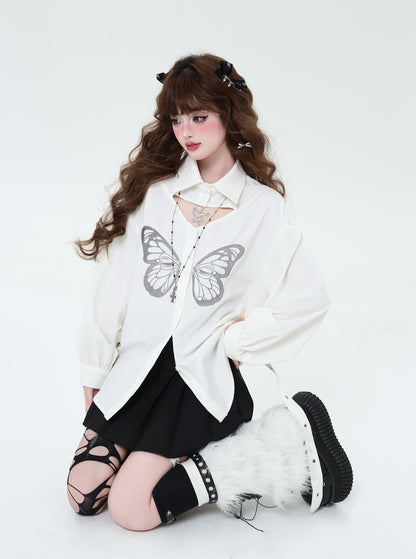 Butterfly Waist Mark Shirt