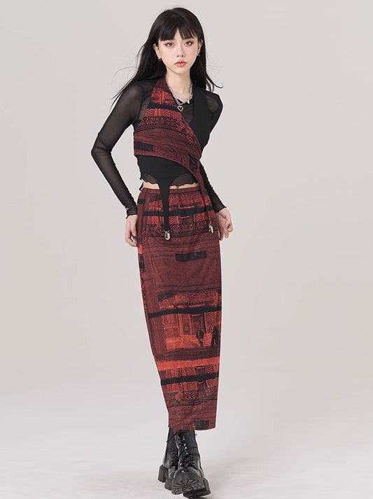 スパイシーストリートニッチホルターネックドレスセットアップ