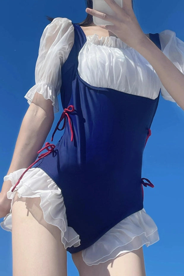Snow White Style School Swimsuit