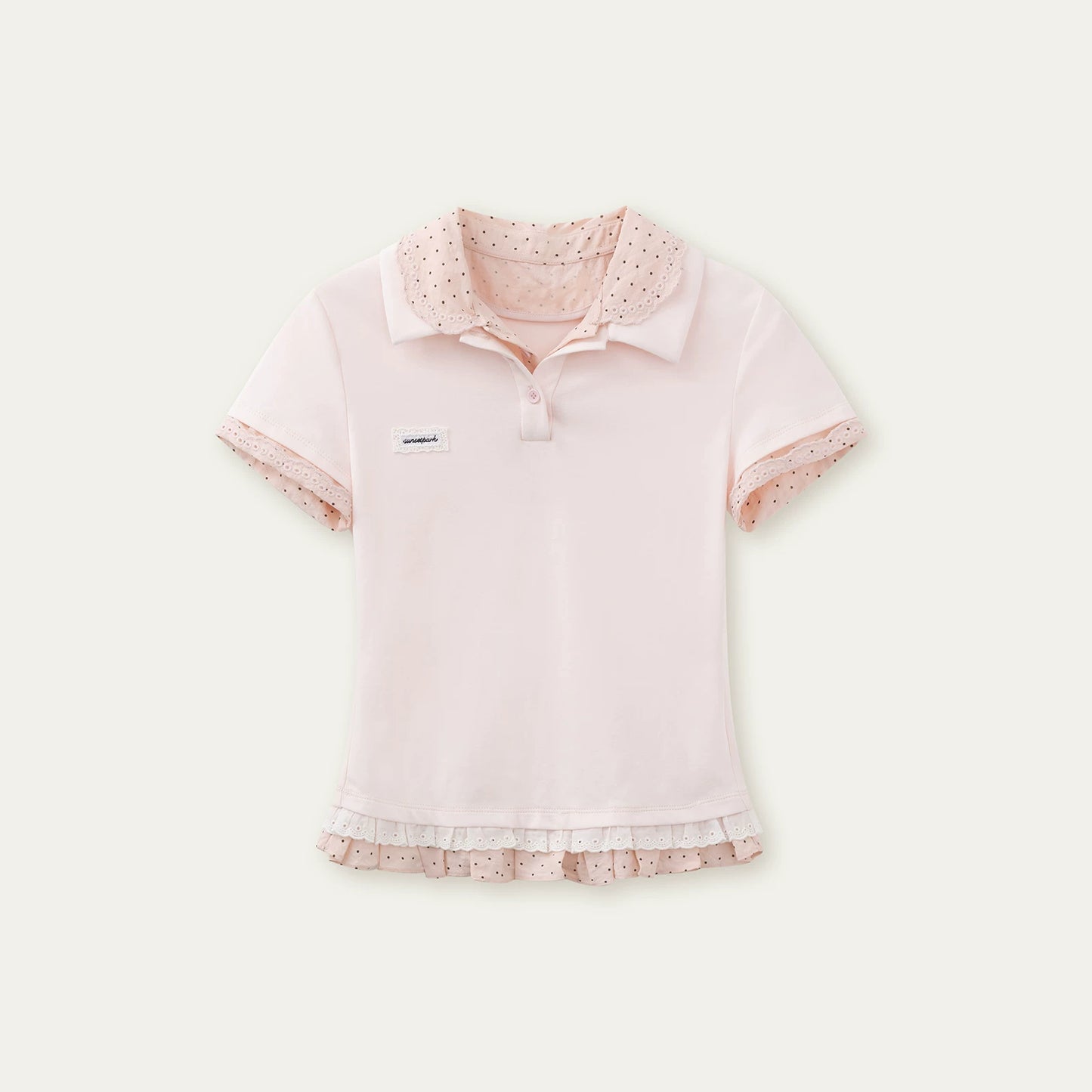 polo de punto con lunares retro