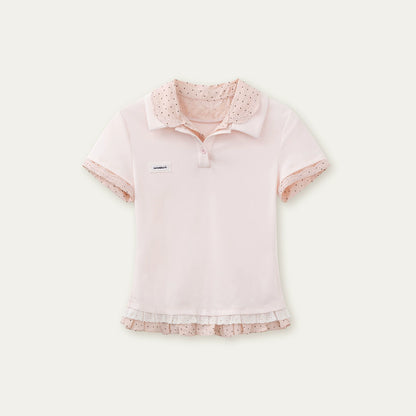 polo de punto con lunares retro