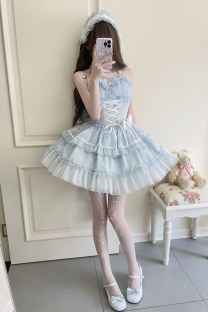 ホルターネックノースリーブシュガーロリータドレス